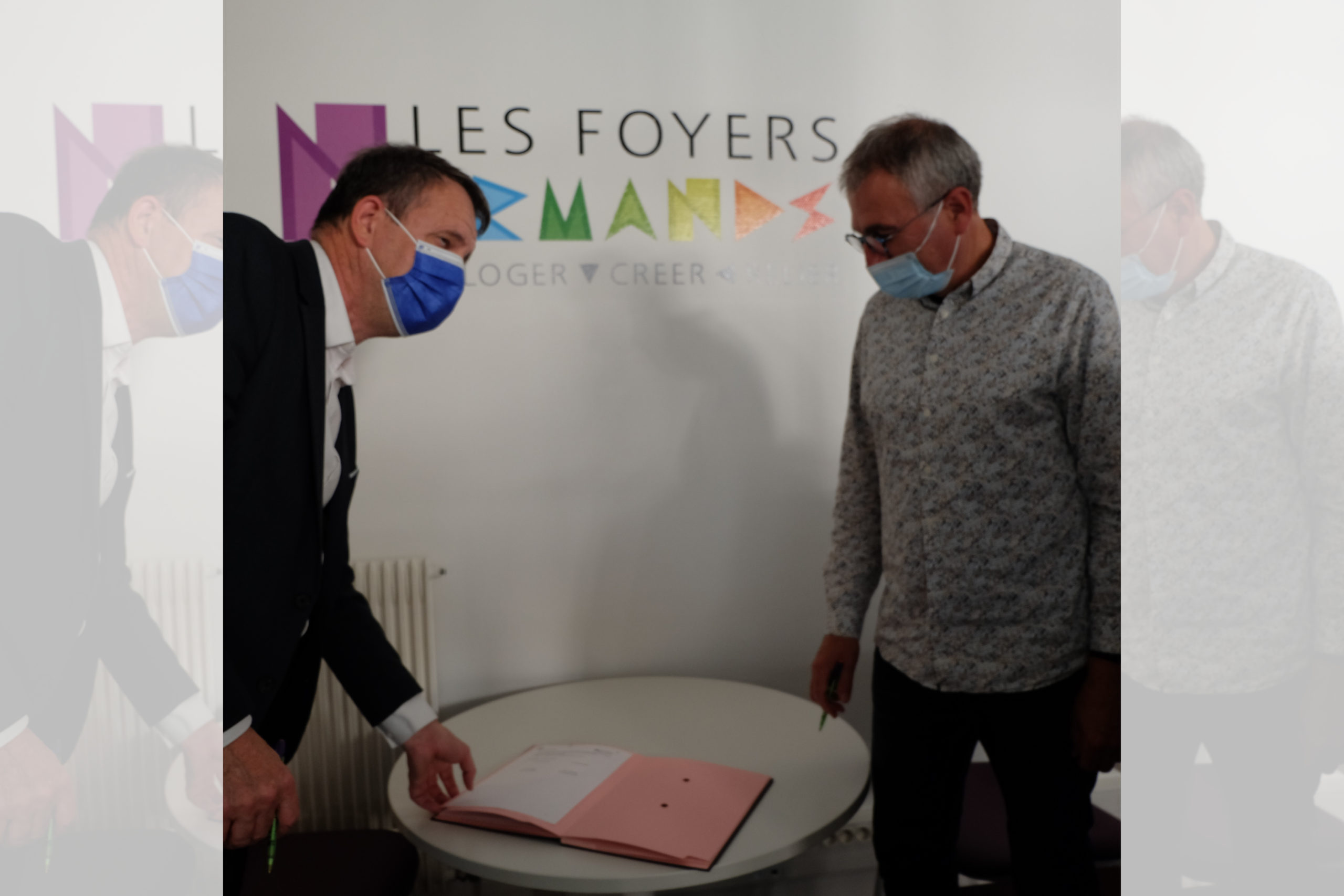 La signature d’une convention de médiation entre Les Foyers Normands et la ville de Colombelles (14)