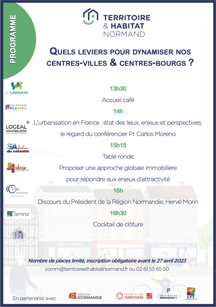 Vendredi 12 mai – Quels leviers pour dynamiser nos centres-villes et nos centres-bourgs ?